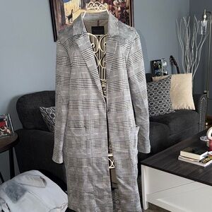 Sanctuary Gray Plaid Trench Coat